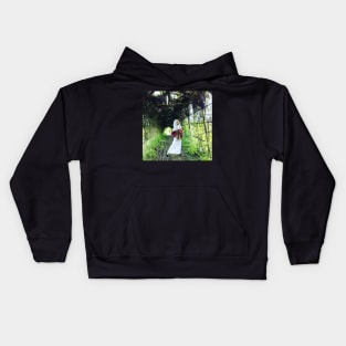 Girl in nature Kids Hoodie